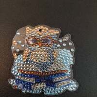 Finished Diamond Painting Pale Owl on Bookstack