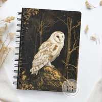 Mystical Owl Spiral Journal, Dark Academia Dream Notebook, Dark Cottagecore Aesthetic, Gothic Goblin