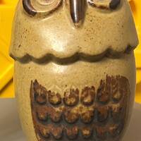 Vintage 1960s Ceramic Owl Bank - Mid Century Woodland Figurine, Retro Decor, Made in Japan, Unique O