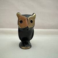 Vintage Walter Bosse by Hertha Baller Brass Owl Figurine Candle Holder