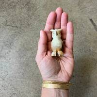 carved STONE OWL - carved Agate or Jasper - made in Chile