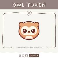 Owl Token | Emote | Channel Points | Twitch, YouTube, Discord | Cute, Kawaii | Streamer Graphics, To