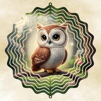 Cute Owl Wind Spinner Sublimation PNG for 8 inch Up To 10 inch Spinner Digital Download Design