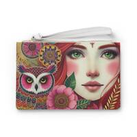 Girl and her Owl Clutch Bag