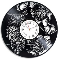 Owl Mandala SVG, Peonies SVG, Bird Laser Cut Files, Clock Template, Flower Silhouette, Cricut Design