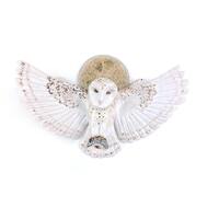 Ceramic Barn Owl Wall Sculpture, Hunter's Moon - Tin Glazed