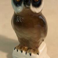 Vintage Porcelain Wise Owl on Books Figurine