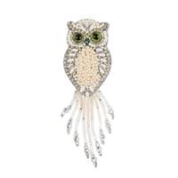 White Owl Brooch DIY Beading Kit. Handmade Jewelry Making Kit. Bead Embroidery Kit. Seed Beaded Broo