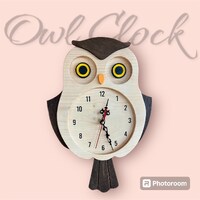 Owl Clock/ Rustic Home Decor/ Rustic Owl Clock/ Farmhouse Decor/ Nature Inspired Clock/ Owl Lover De