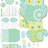 Stuffed owls fabric to make two owls