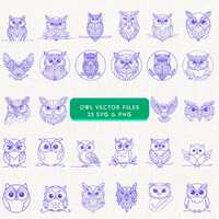 Owl svg, one line drawing, svg bundle, owl clipart, owl art, owl for cricut, owl svg files