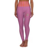 Sugar Bloom Light Pink Spirit Owl High Waisted Yoga Leggings (AOP)