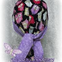 Multi Color Owls Do Rag/Head Gear/Skull Cap/ Du Rag/Durag
