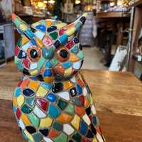 Hand made Owl, Owl Figurine, Owl Gifts, Ancient Greece Symbol, Athena Owl Symbol, Mosaic art,Mosaic 