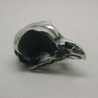 Owl Skull, Sterling Silver