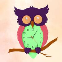 Digital Owl Wall Clock Design