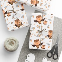 Owl Wrapping Paper, Baby Owl Wrapping Paper, Mom and Baby Wrapping Paper, Baby Shower Wrapping Paper