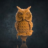 Owl 3D CNC Router Files, 3d stl file, vectric,aspire,easel, cnc cut files, 2.5d files Alligator, Wav