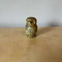 Vintage Onyx Marble Owl Figurine