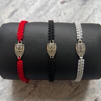 Owl Bracelet, Macrame Bracelet, Handmade Bracelet, Gift for Her or Him, Minimalist Bracelet, Adjusta