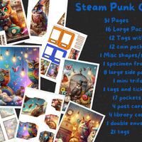 Digital Download Steampunk Owls Junk Journal Kit with Ephemera