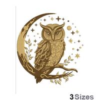 Night Owl - Machine Embroidery Design - 3 Sizes