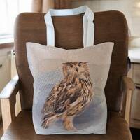 Handmade Owl Tote Bag