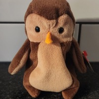 Ty Beanie Baby “Hoot” the Owl (5 inch) - PVC Pellets