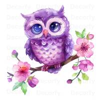 6Baby Owl Clipart PNG Superb Owl Boho Flower Bird Wall Art Cute Owl Nursery Decor Owl Babyshower Woo