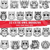 Cute Owl SVG | Adorable Woodland Clipart | Fun Animal Design