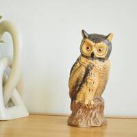 Vintage Neutral Owl Figurine