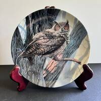 The Great Horned Owl Plate by Daniel Smith; Third Issue in The Majestic Birds Series; Edwin Knowles;