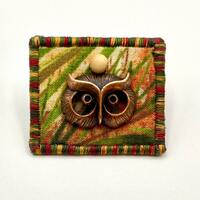 Owl Fabric Pin