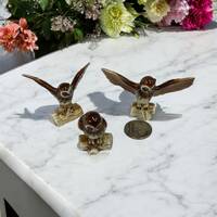 Sanyo Bone China Miniature Owls - set of 3