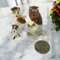 Porcelain Miniature Owl Figurines