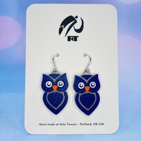 Owl Earrings / Birds / Animals / Funny / Ridiculous / Nature / Outdoors / Barn Owls