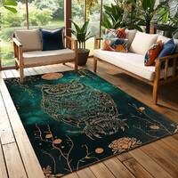 Soft and stylish owl printed rug, decorative rug, Area rug, Hallway rug, Balcony rug, Patio area rug