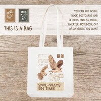 Bag for books, shopping and everything: Owl-ways on time!