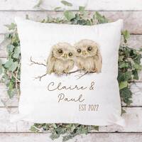 Personalised Owl Cushion, Cute Baby Owl Gifts, House Gift For Them, Housewarming Gift, Wildlife Gift