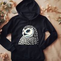 Snow Owl Hoodie. Snow Owl Gift. Owl Sweatshirt. Owl Lover Hoodie. Owl Lover Gift. Night Sky Hoodie. 