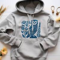 Owl Hoodie. Owl Gift. Owl Sweatshirt. Wildflower Hoodie. Wildflower Gift. Nature Hoodie. Nature Gift