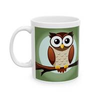 OWL Bird CERAMIC Coffee MUG For Tea Lover – Nature Adventurers Mug For Both Indoor And Outdoor
