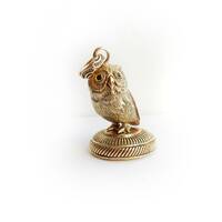 Gold Plated Owl Wax Signet Seal Stamp