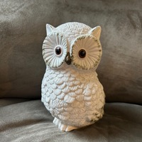 Adorable, Vintage Snowy Owl ceramic/ porcelain figurine.