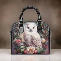 Owl In forest Handbag, Whimsical handbag, Gift for Owl lover, Dark Academia Purse, Cottagecore purse