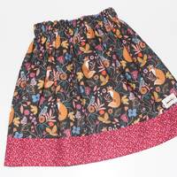 Reversible Skirt Handmade Woodland Size 6, gifts under 40, handmade skirt, girls skirt, 6 year old, 