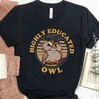 The Sword In The Stone Owl Archimedes Highly Educated Owl Comfort Colors Shirt, Unisex T-shirt Famil
