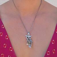 Large owl necklace