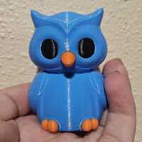 3D printed cute owl figurines