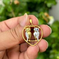 Sterling Silver Two Owl Necklace &ndash; Animal Lover Pendant